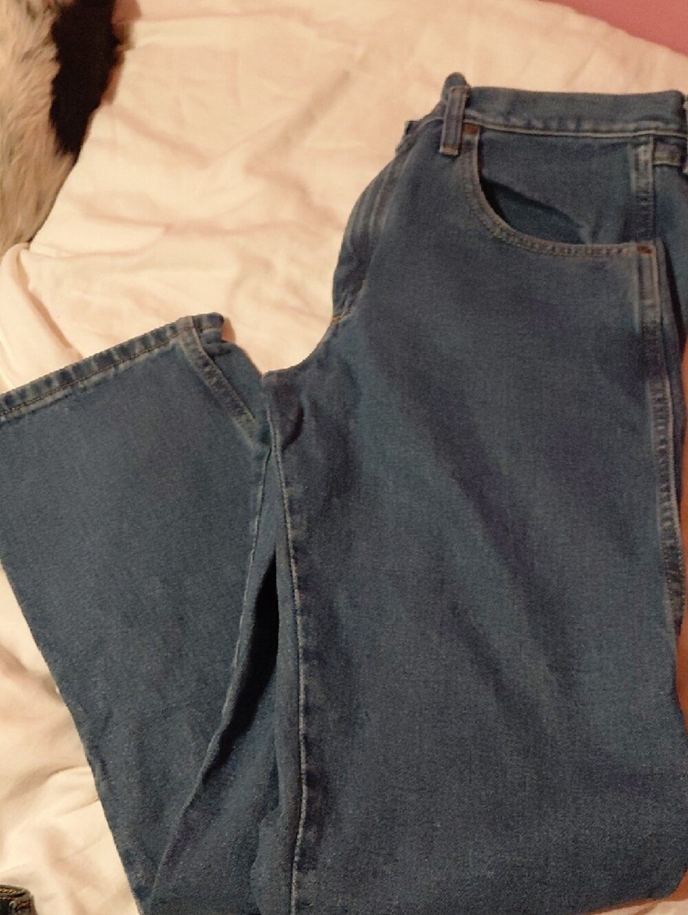 Wrangler Men's Straight-Leg Denim Jeans in Medium Blue - Picture 3 of 3